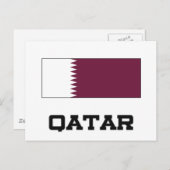 Qatar Flag Briefkaart (Voorkant / Achterkant)