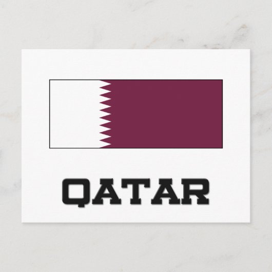 Qatar Flag Briefkaart (Voorkant)