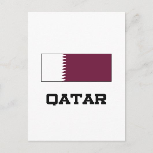 Qatar Flag Briefkaart (Voorkant)