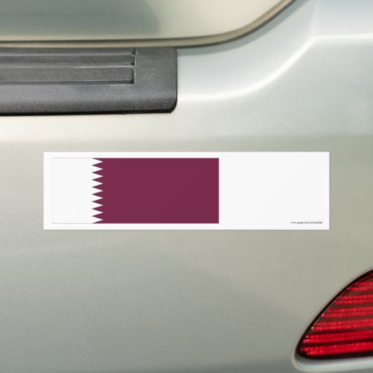 Qatar Flag Bumpersticker (Op auto)