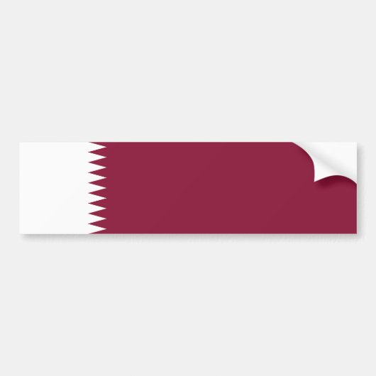 Qatar Flag Bumpersticker (Voorkant)