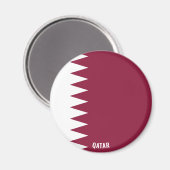 Qatar Flag Charming Patriotic Magnet (Voorkant / Achterkant)