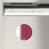Qatar Flag Charming Patriotic Magnet (Insitu (Vaatwasser))