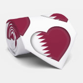 Qatar Flag Colors Heart Pattern Stropdas (Opgerold)