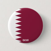 Qatar Flag Cute Patriotic Button (Voorkant)