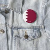 Qatar Flag Cute Patriotic Button (In situ)