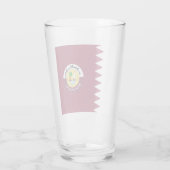 Qatar flag-Emblem     Glas (Achterkant)