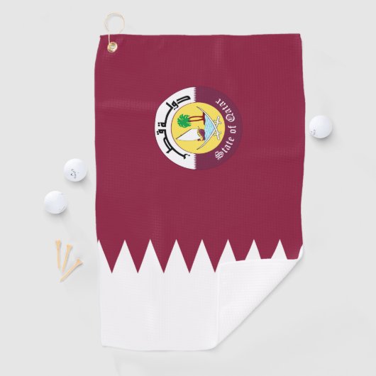Qatar flag-Emblem  Golfhanddoek (Insitu)