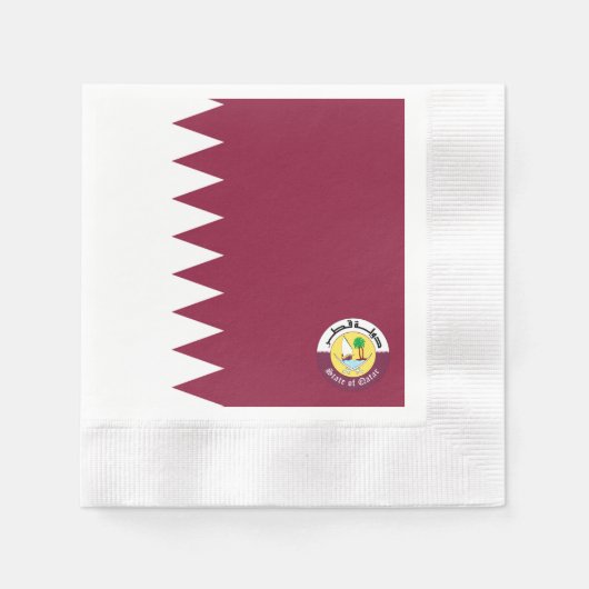 Qatar flag-Emblem Servet (Voorkant)
