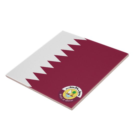Qatar flag-emblem tegeltje (Zijkant)