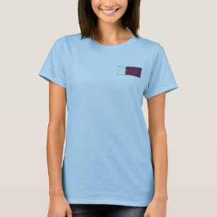 Qatar Flag en Map Dk T-Shirt
