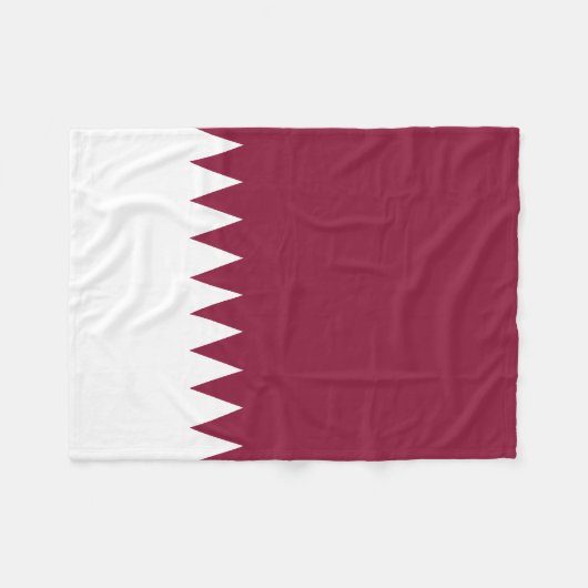 Qatar Flag Fleece Deken (Voorkant (Horizontaal))