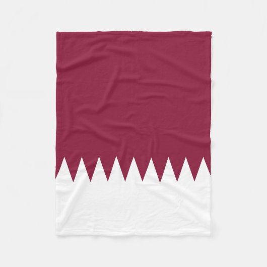 Qatar Flag Fleece Deken (Voorkant)