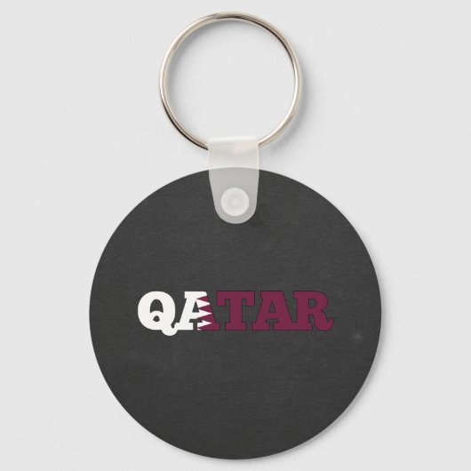 Qatar flag font sleutelhanger (Voorkant)
