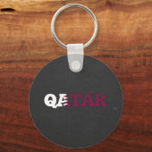 Qatar flag font sleutelhanger (Voorkant)