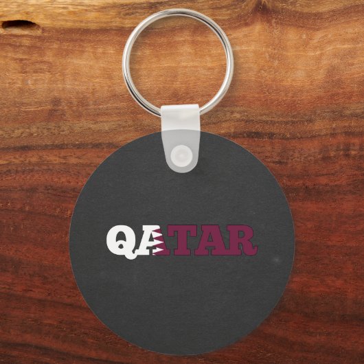 Qatar flag font sleutelhanger (Voorkant)