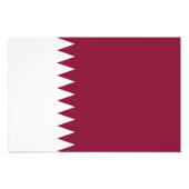 Qatar Flag Foto Afdruk (Voorkant)
