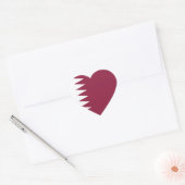 Qatar Flag Hart Sticker (Envelop)