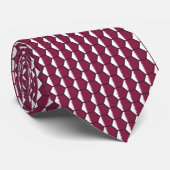 Qatar Flag Honeycomb Stropdas (Opgerold)