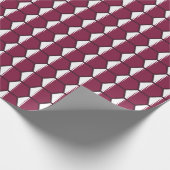Qatar Flag Honeycomb Wrapping Paper Cadeaupapier (Hoek)
