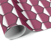 Qatar Flag Honeycomb Wrapping Paper Cadeaupapier (Rol Hoek)