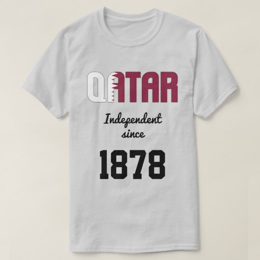 Qatar Flag Independence Celebration T-shirt (Design voorkant)
