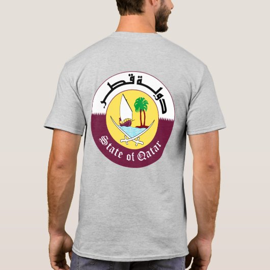 Qatar Flag Independence Celebration T-shirt (Achterkant)