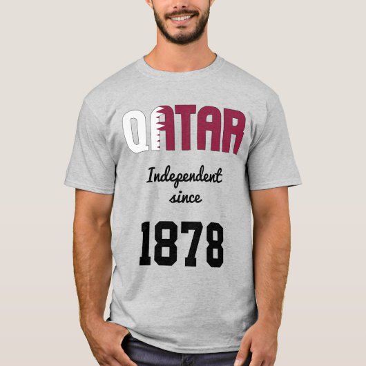 Qatar Flag Independence Celebration T-shirt (Voorkant)