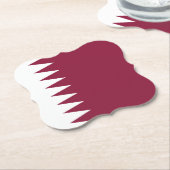 Qatar Flag Kartonnen Onderzetters (Gekanteld)