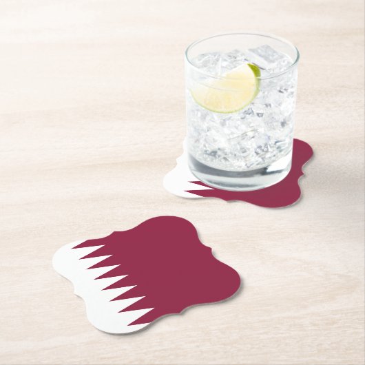 Qatar Flag Kartonnen Onderzetters (Insitu)