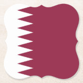 Qatar Flag Kartonnen Onderzetters (Voorkant)