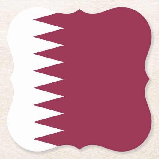 Qatar Flag Kartonnen Onderzetters (Voorkant)