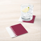 Qatar Flag Kartonnen Onderzetters (Insitu)