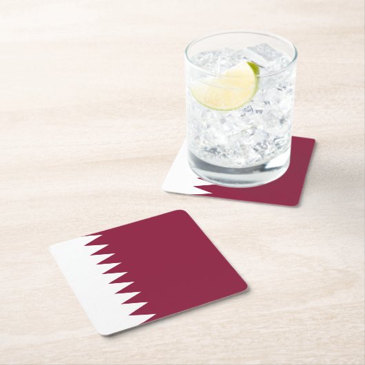 Qatar Flag Kartonnen Onderzetters (Insitu)