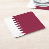 Qatar Flag Kartonnen Onderzetters (Schuin)