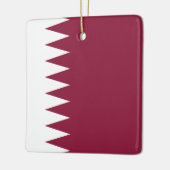 Qatar Flag Keramisch Ornament (Links)