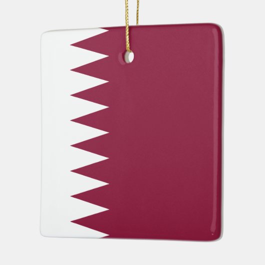 Qatar Flag Keramisch Ornament (Links)