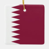 Qatar Flag Keramisch Ornament (Voorkant)