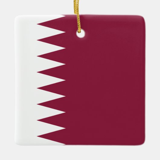 Qatar Flag Keramisch Ornament (Voorkant)