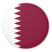 Qatar Flag Keramische Knop (Voorkant)