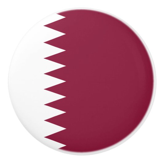 Qatar Flag Keramische Knop (Voorkant)