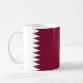 Qatar Flag Keramische Koffie Mok (Links)