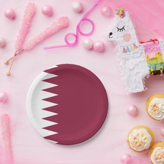 Qatar Flag Papieren Bordje (Feest)