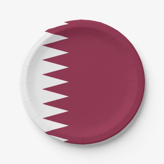 Qatar Flag Papieren Bordje (Voorkant)