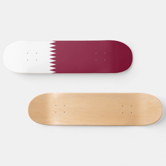 Qatar Flag Persoonlijk Skateboard (Horizontaal)