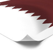 Qatar Flag Poster Print (Hoek)