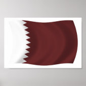 Qatar Flag Poster Print (Voorkant)