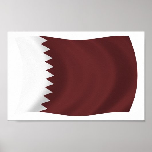 Qatar Flag Poster Print (Voorkant)