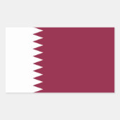 Qatar Flag Rechthoekige Sticker (Voorkant)