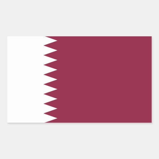 Qatar Flag Rechthoekige Sticker (Voorkant)